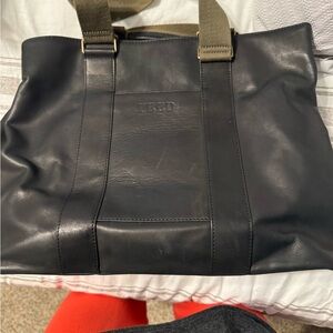 Black Leather Tote Bag
